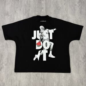 New WTRMELON Just Do It Loose Fit T-shirt Men’s LARGE Black streetwear Oversized